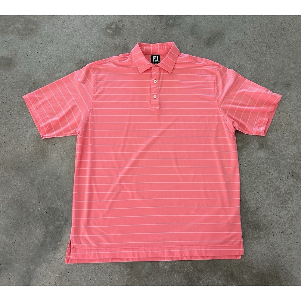 FootJoy x Four‎ Seasons Golf Polo Shirt Men's Performance Stretch XL Neon